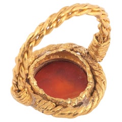 Ancient Roman Carnelian Intaglio of Janus