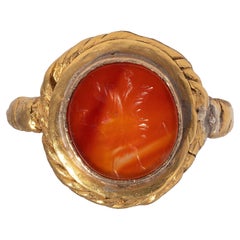 Ancient Roman Carnelian Intaglio of Janus