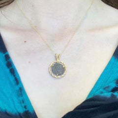 Ancient Roman Coin 14k Gold Pendant, 337-500AD, Gold, Artifact, Charm, Necklace