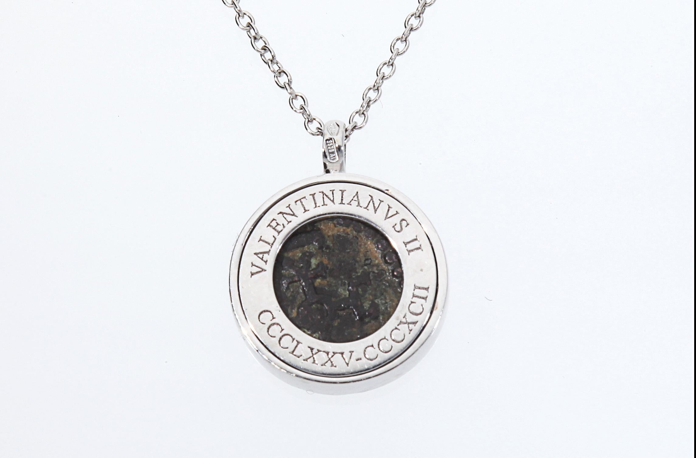 Round Cut Ancient Roman Coin Pendant