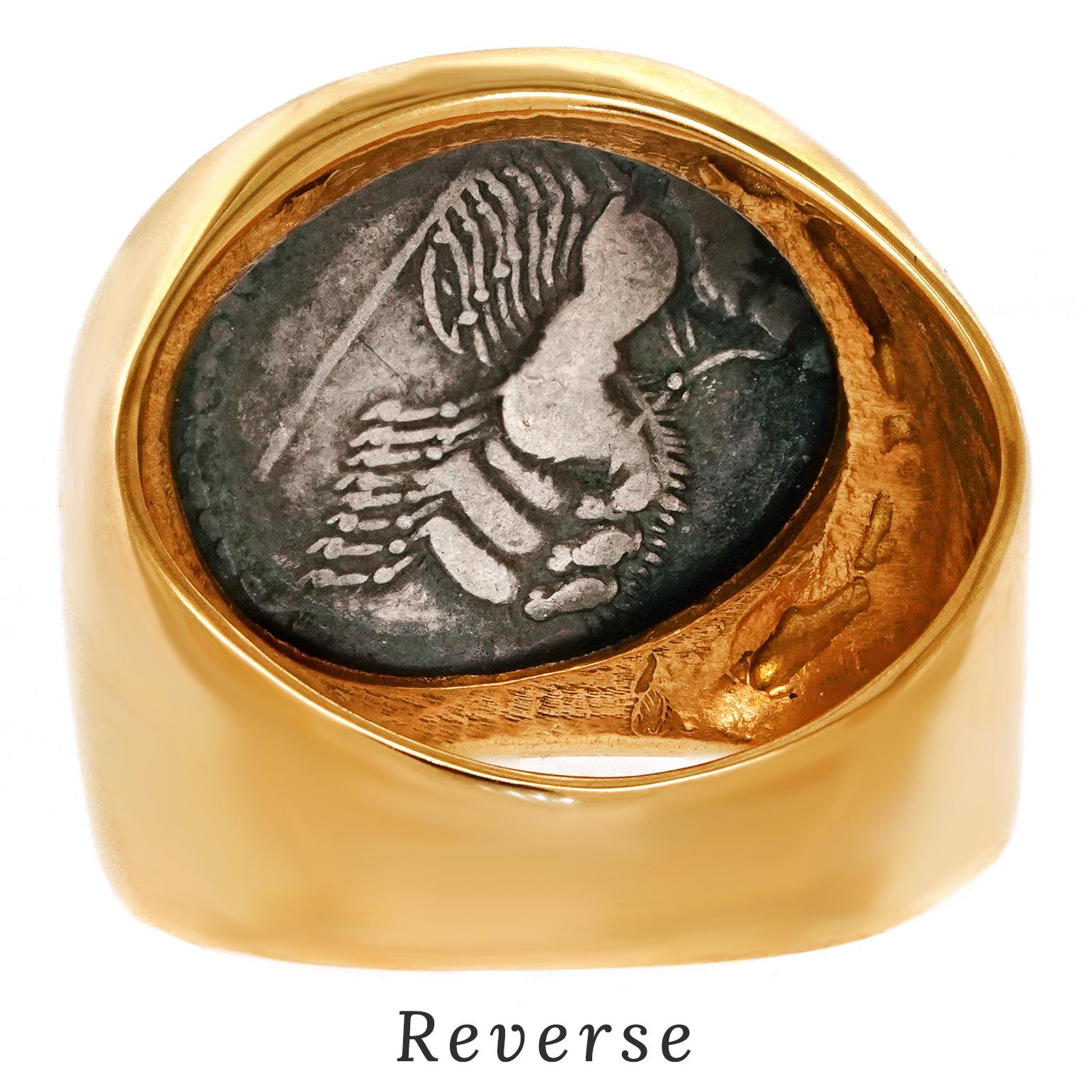 Ancient Roman Coin Signet Ring 7