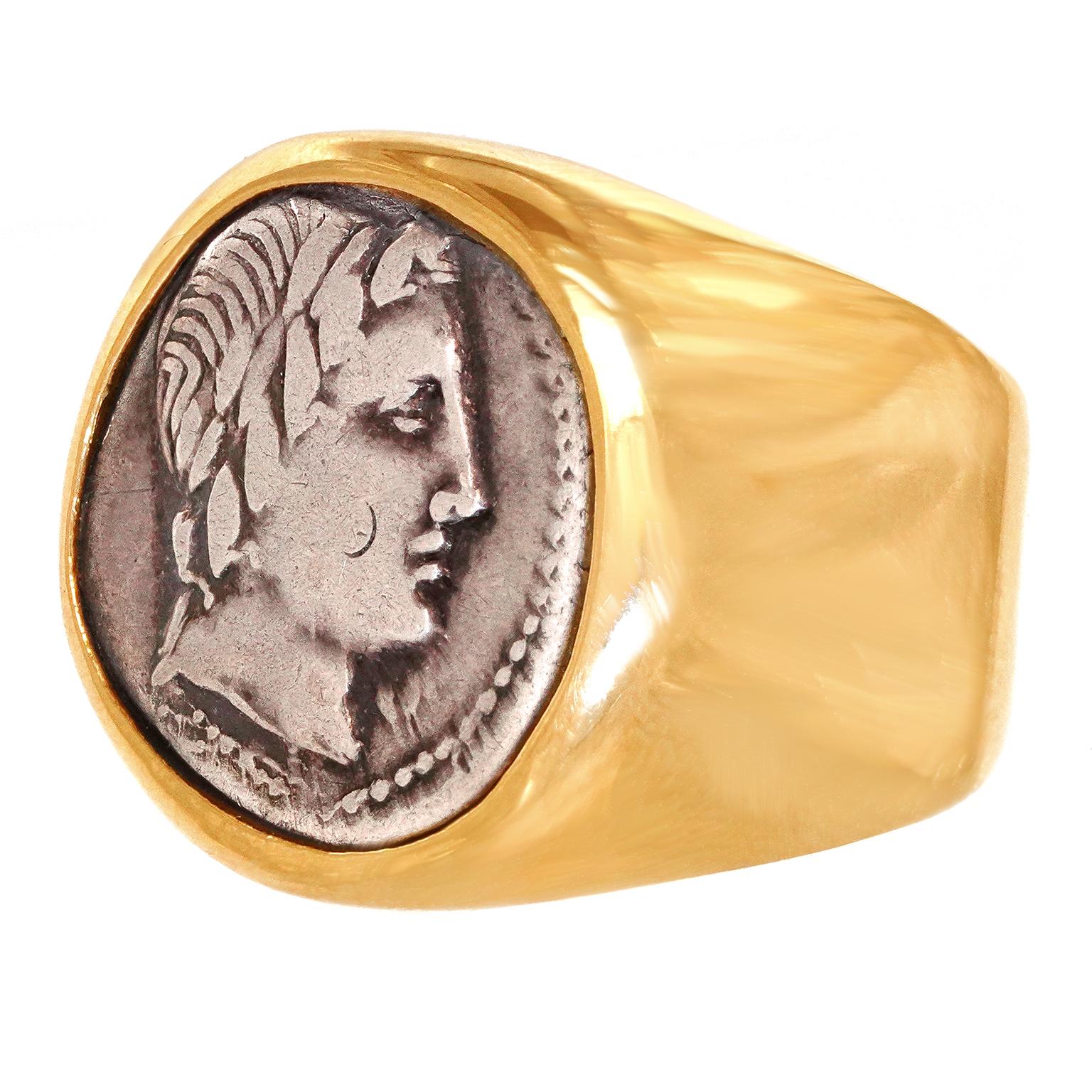 Ancient Roman Coin Signet Ring 3