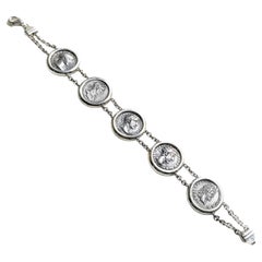 Ancient Roman coins 2nd Cent. AD Silver Bracelet depicting Five Emperors