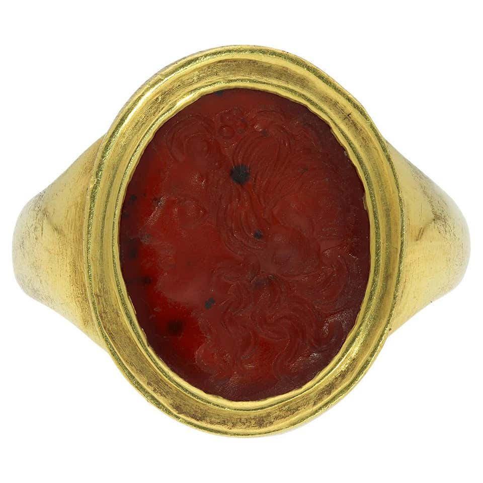 Museum Quality Ancient Roman Jupiter Intaglio Signet Ring at 1stDibs ...