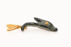 Ancient Roman Deer Head w 21K accents (pendant only)