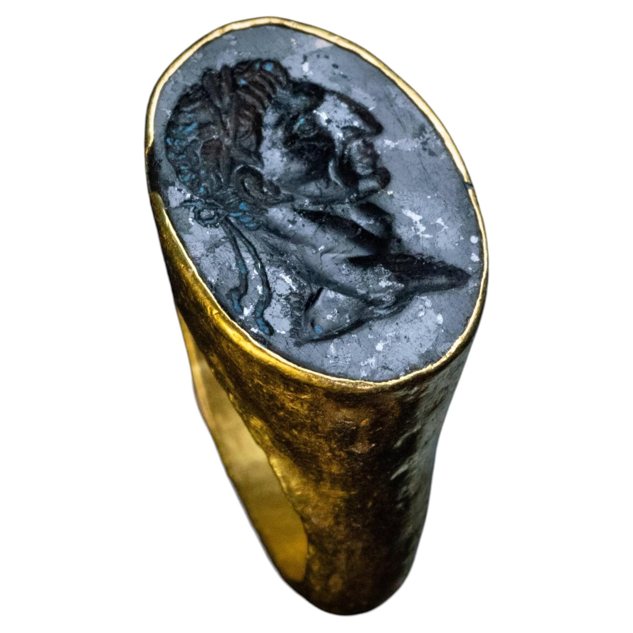 Intaglio-Ring des antiken römischen Kaisers Nerva, 96–98 n. Chr. Ref.: 912428 im Angebot