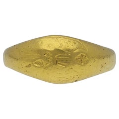 Ancient Roman engraved ring featuring Victory, circa 2nd-3rd century AD.