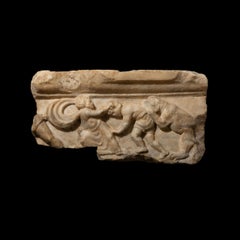 Ancient Roman Fragment with Damnatio ad Bestias