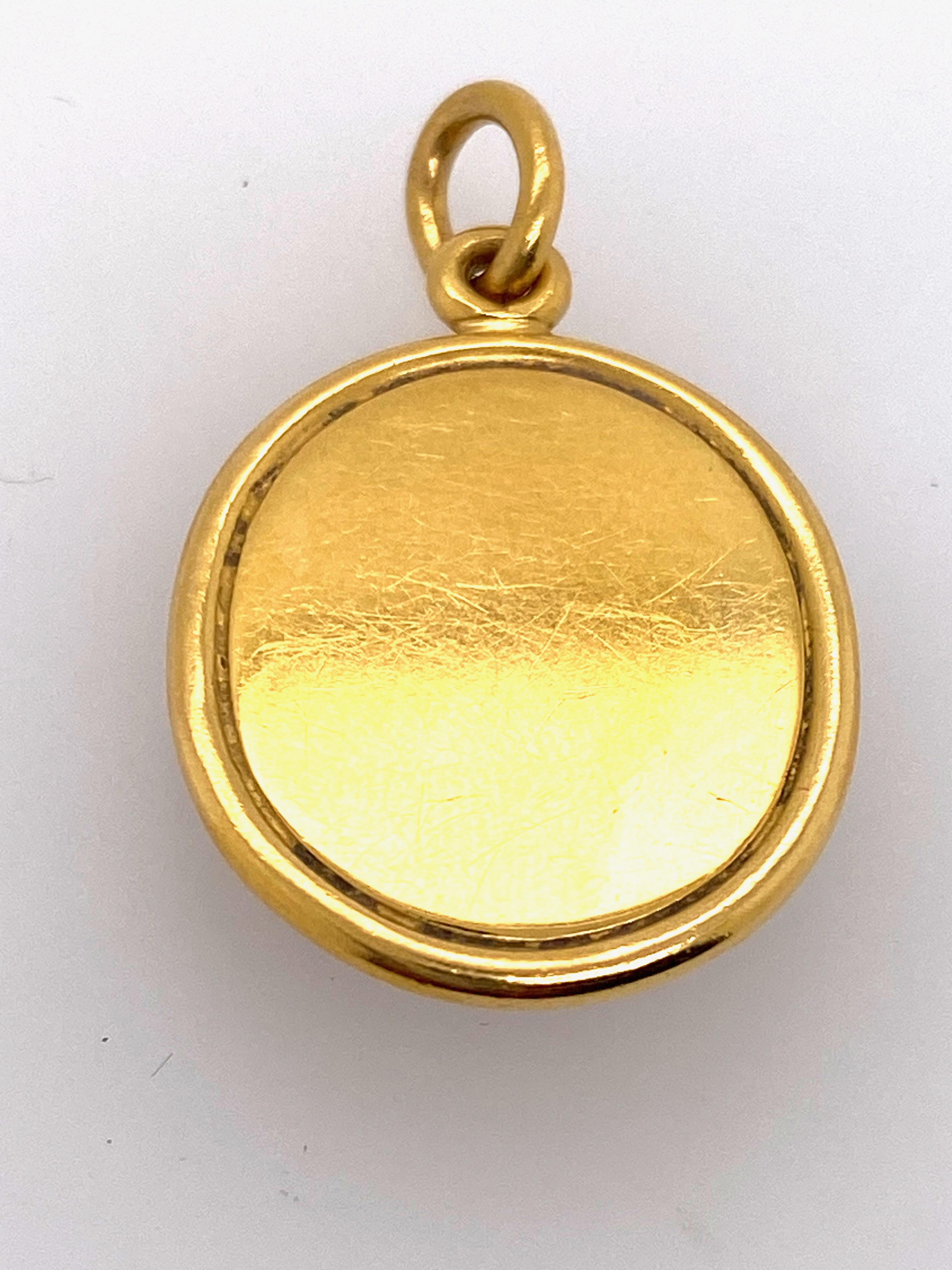 Antiker römischer Granat Intaglio Contemporary Anhänger aus Castellani's Kollektion (Byzantinisch)