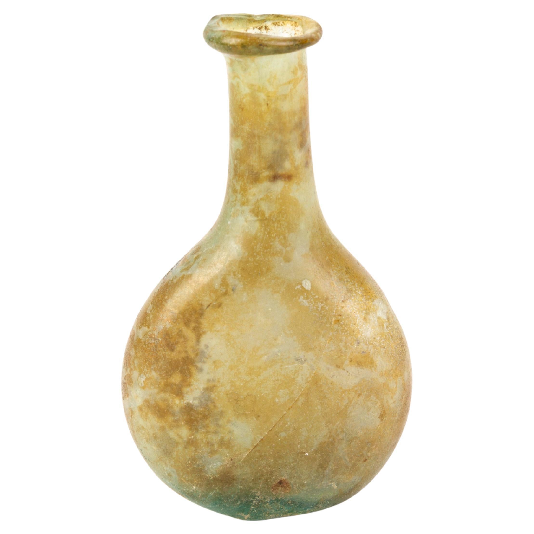 Ancient Roman Glass Bottle 1st Century AD