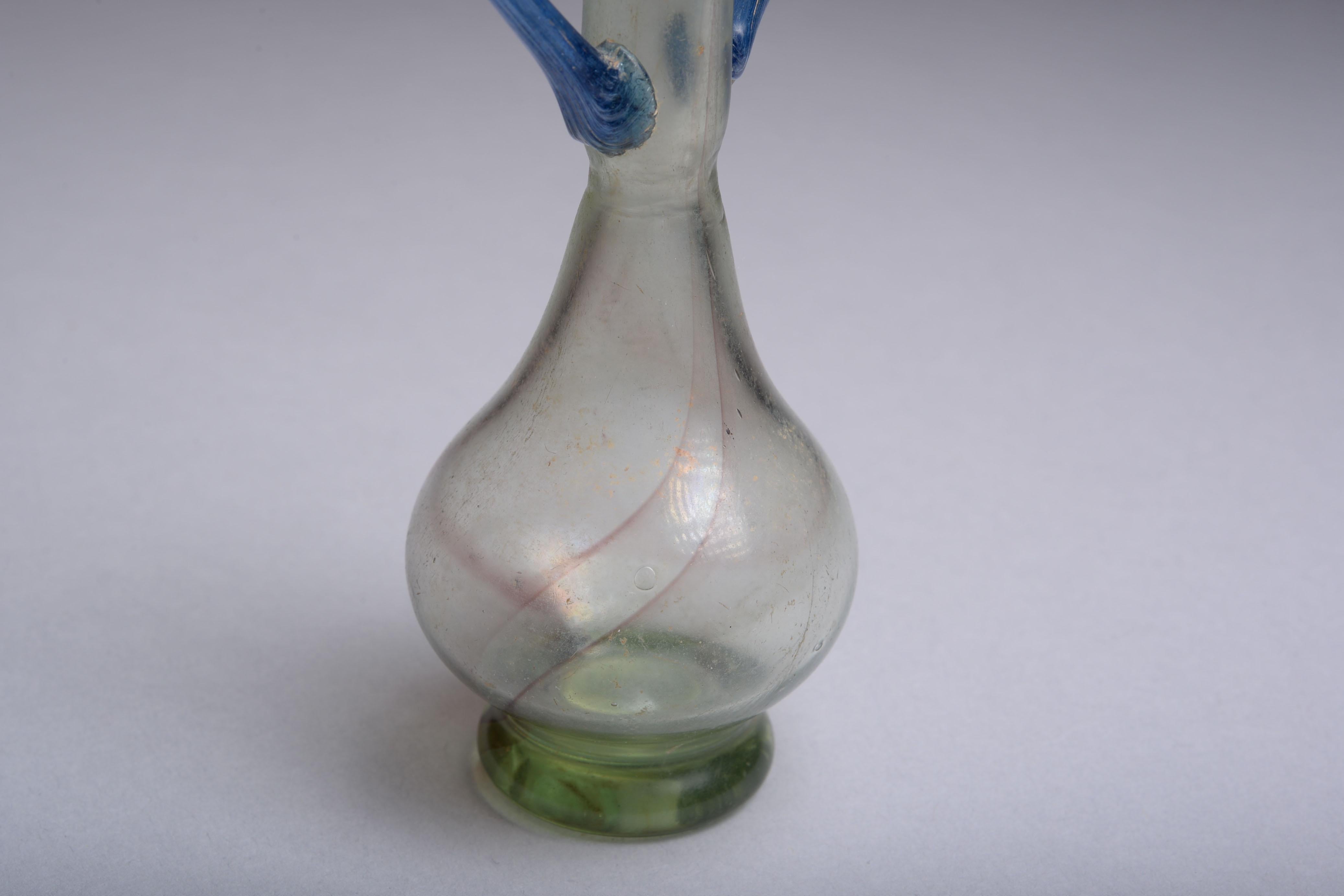 Ancient Roman Glass Bottle, 350 AD 1