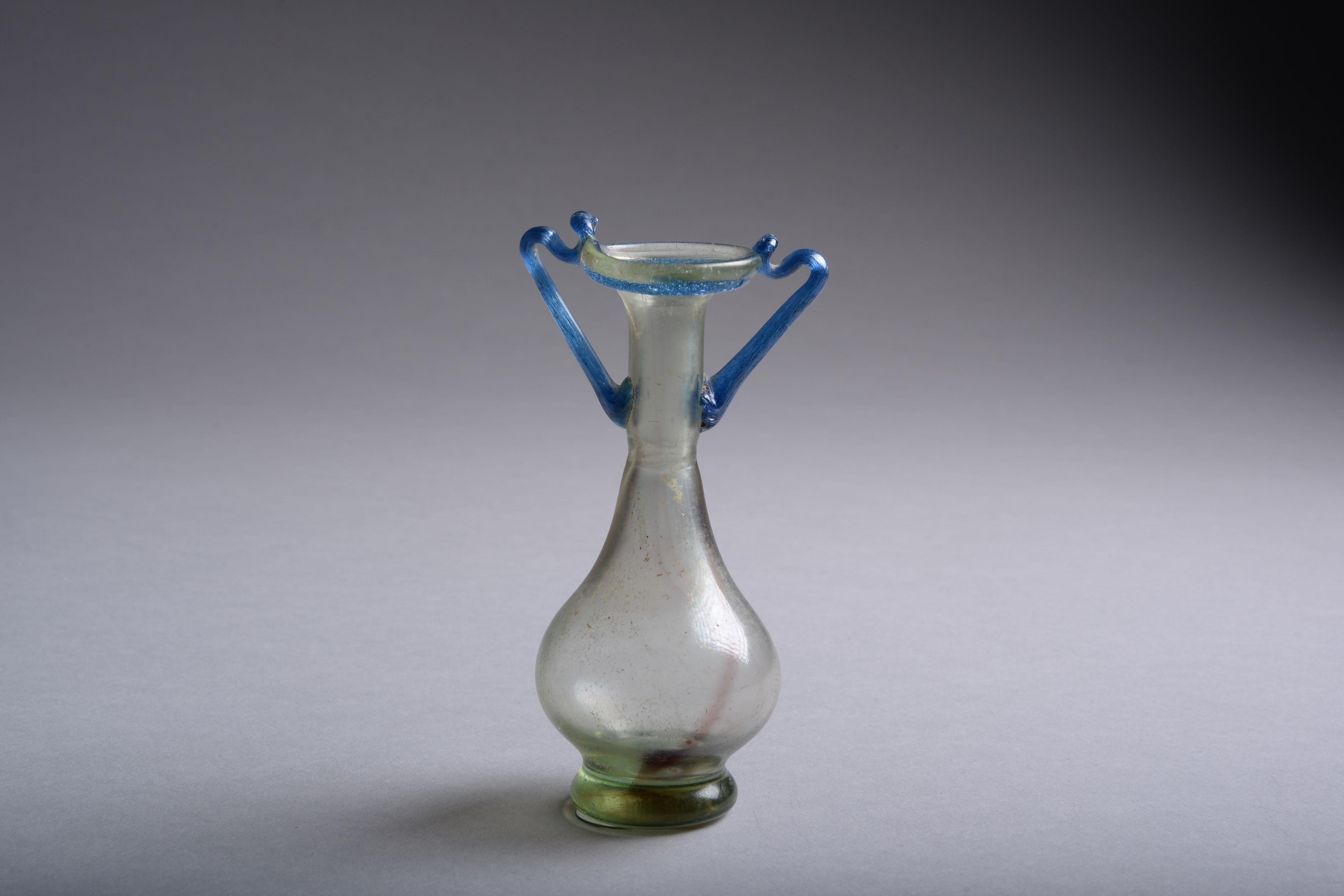 Ancient Roman Glass Bottle, 350 AD 2