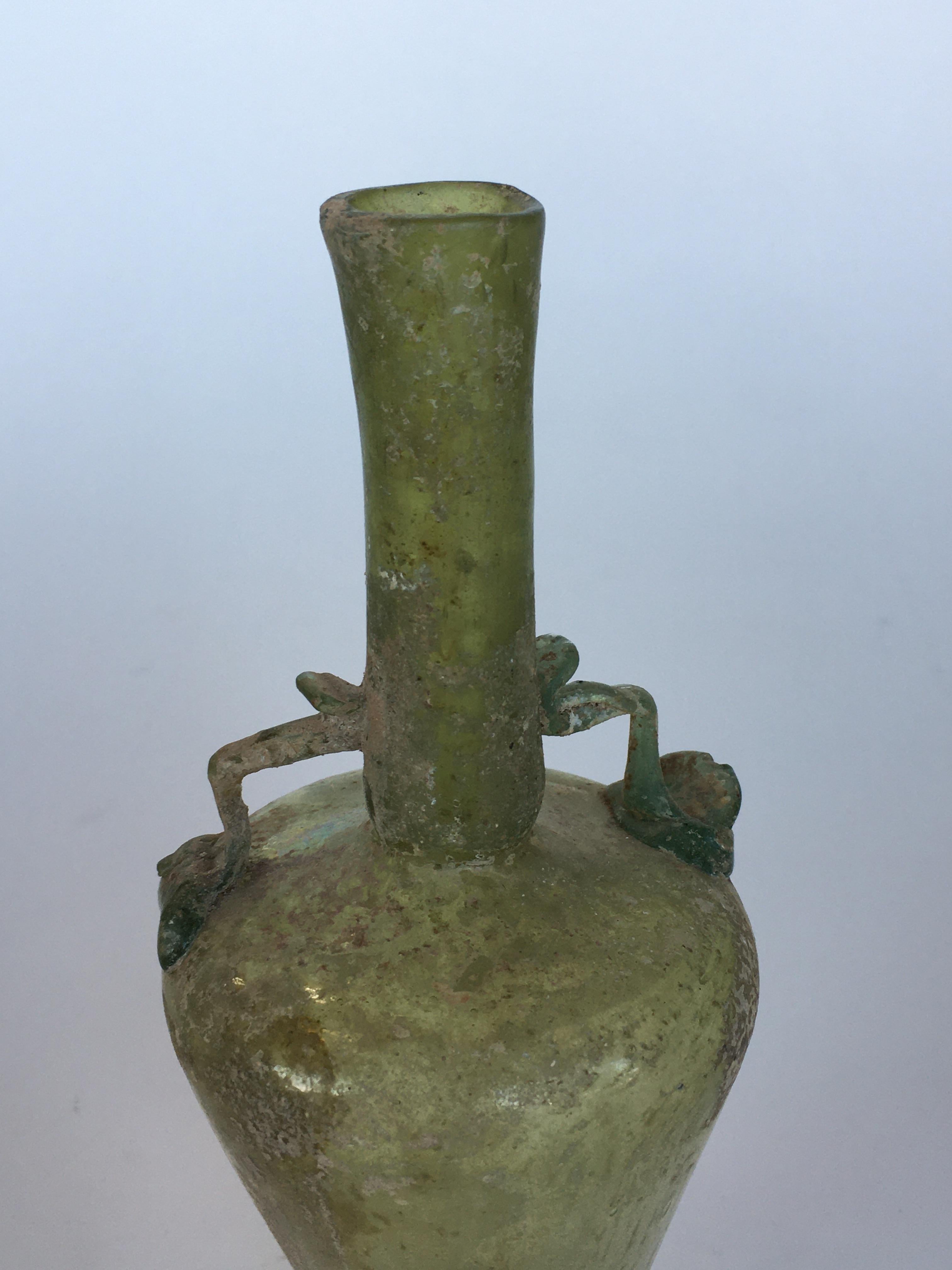 Ancient Roman Glass Bottle For Sale at 1stDibs