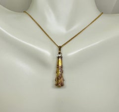 Ancient Roman Gold Club Of Hercules Herakles Pendant Necklace 2nd century AD