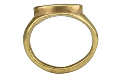 Ancient Roman Gold Intaglio Signet Ring with Clasped Hands