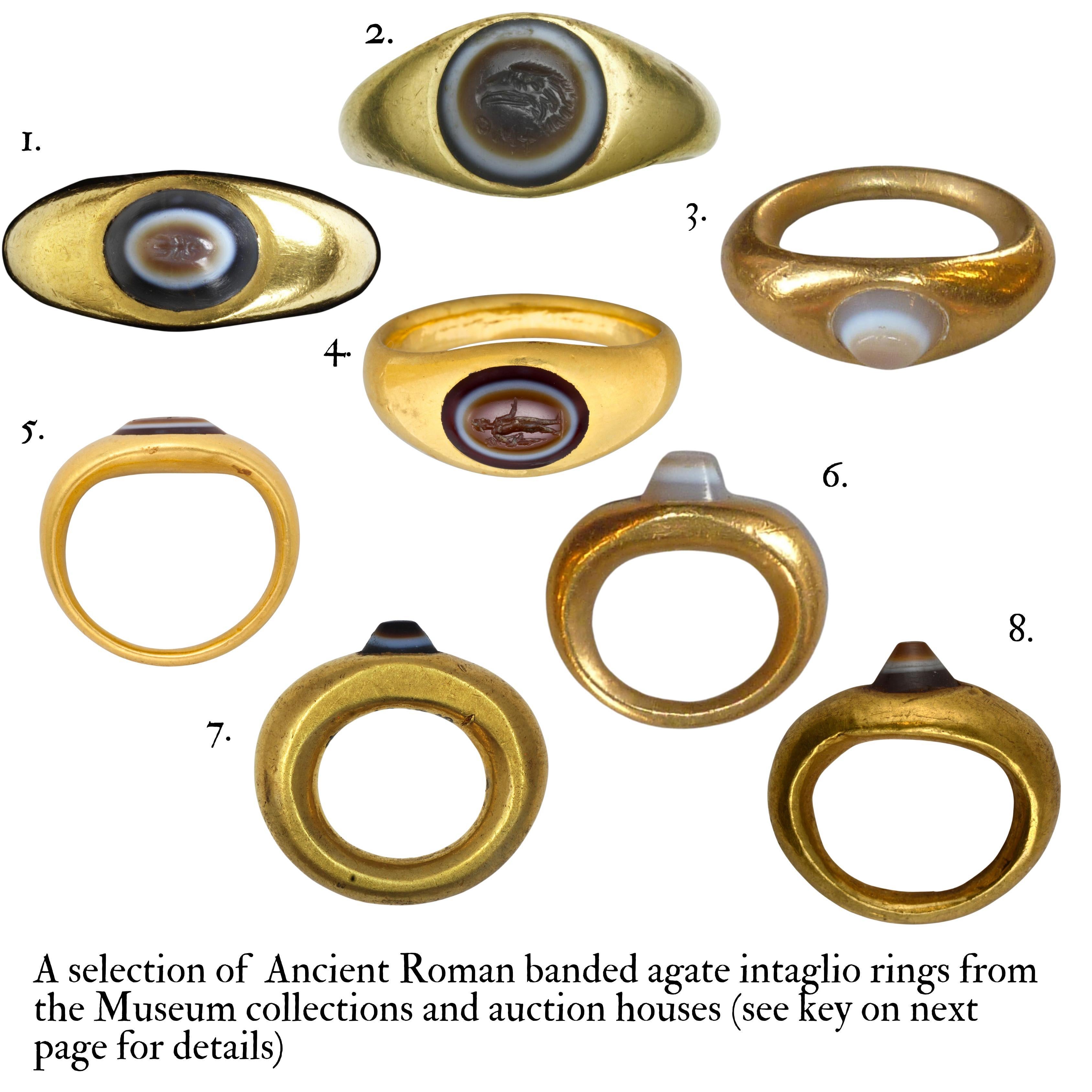 Ancient Roman Gold Mens Signet Ring Conical Intaglio Ring Gem Carving For Sale 8