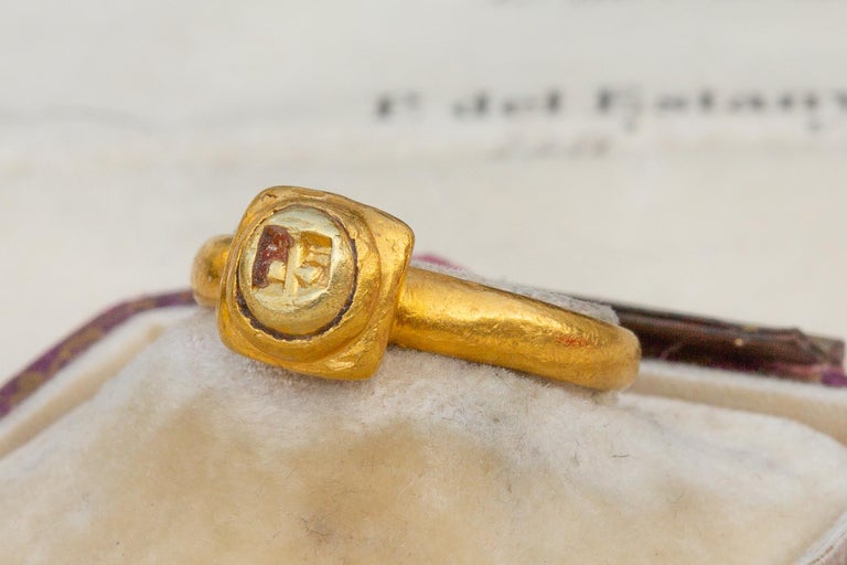 Ancient Roman Gold Ring 4th Century AD with a Scarce Ionian Greek ...