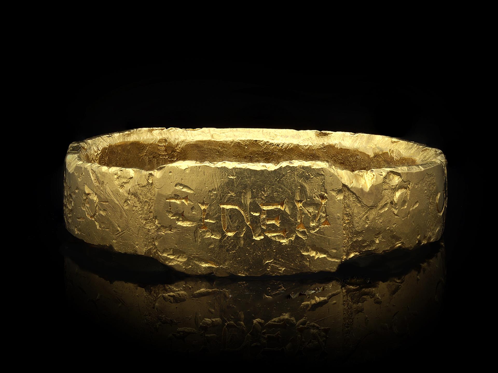 Antiker römischer Goldring, ca. 306-337 AD für Damen oder Herren