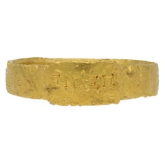 Antiguo anillo romano de oro, circa 306-337 d.C.