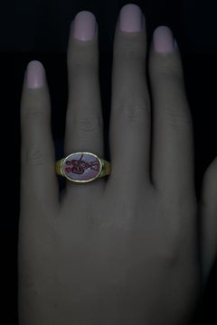 Ancient Roman Gold Ring with Erotic Intaglio Ref: 995416