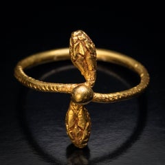 Ancient Roman Gold Snake Ring c. 1st – 2nd Century AD