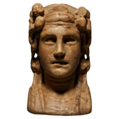 Ancient Roman Herma of Bacchus in Giallo Antico Marble
