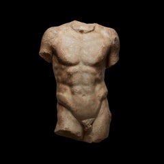 Ancient Roman Ideal male torso modeled after Polykleitos' Doryphorus