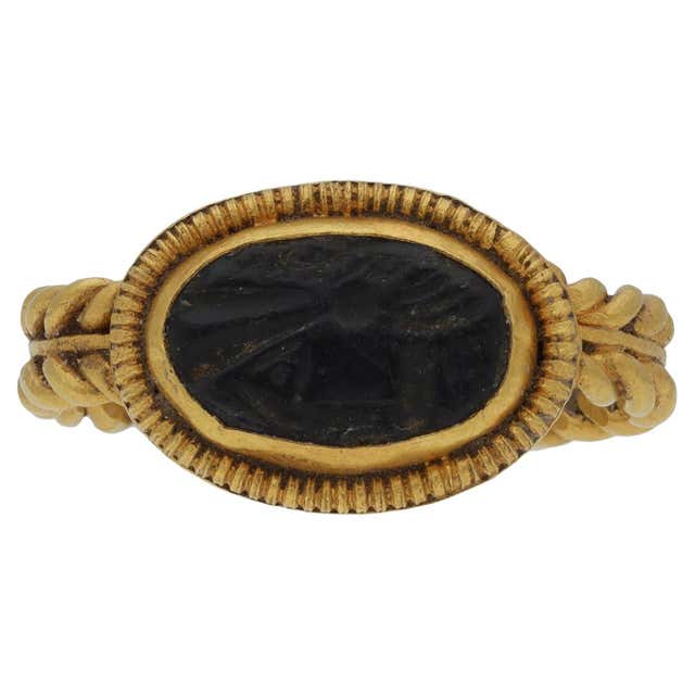 A Roman Ring With A Intaglio Nicolo Minerva 1st Century AD For Sale at ...