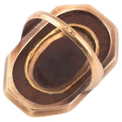 Ancient Roman Intaglio Set In An 18th Century Ring