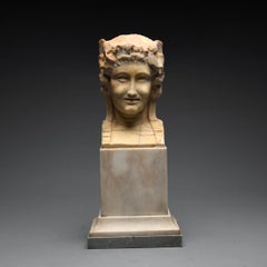 Ancient Roman Marble Dionysiac Herm Bust