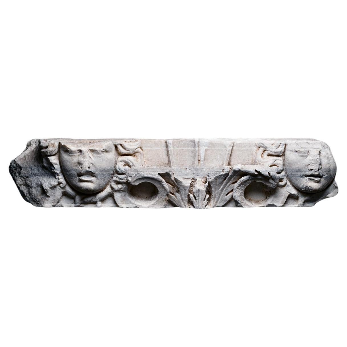 Ancient Roman Marble Frieze Fragment