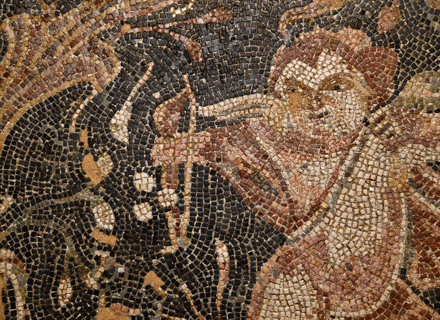 Libanese Antico pannello romano di mosaico in marmo raffigurante Eros in vendita