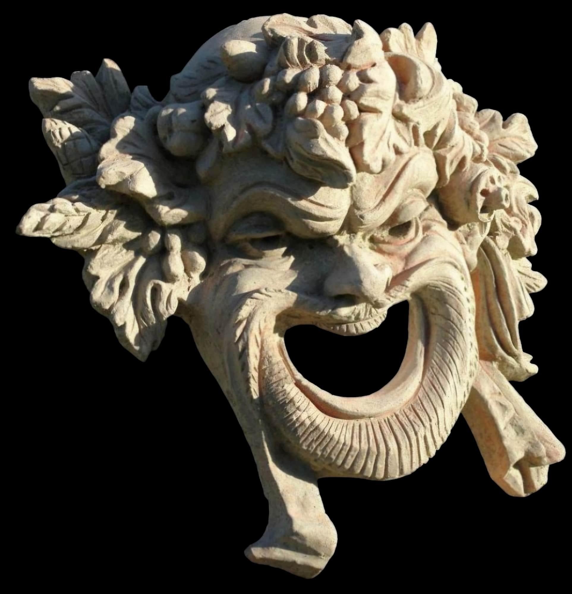 COPIA DE UNA ANTIGUA MÁSCARA ROMANA HECHA EN TERRACOTTa