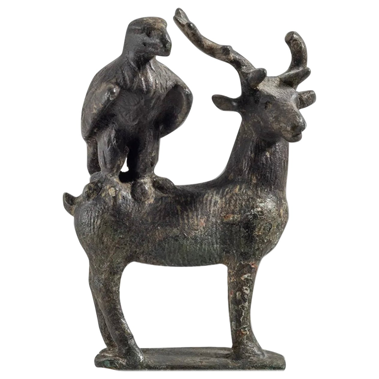 Ancient Roman Military Bronze Stag And Eagle 1st-2nd century AD Guarantee Rare For Sale