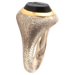 Ancient Roman Nicolo Intaglio Ring Circa 2nd Century AD