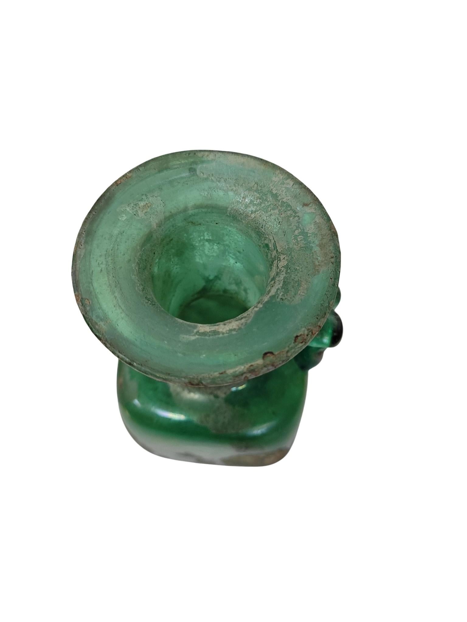 Ancient Roman or Early Islamic Glass Flask, , 1st–7th Century AD For Sale 6
