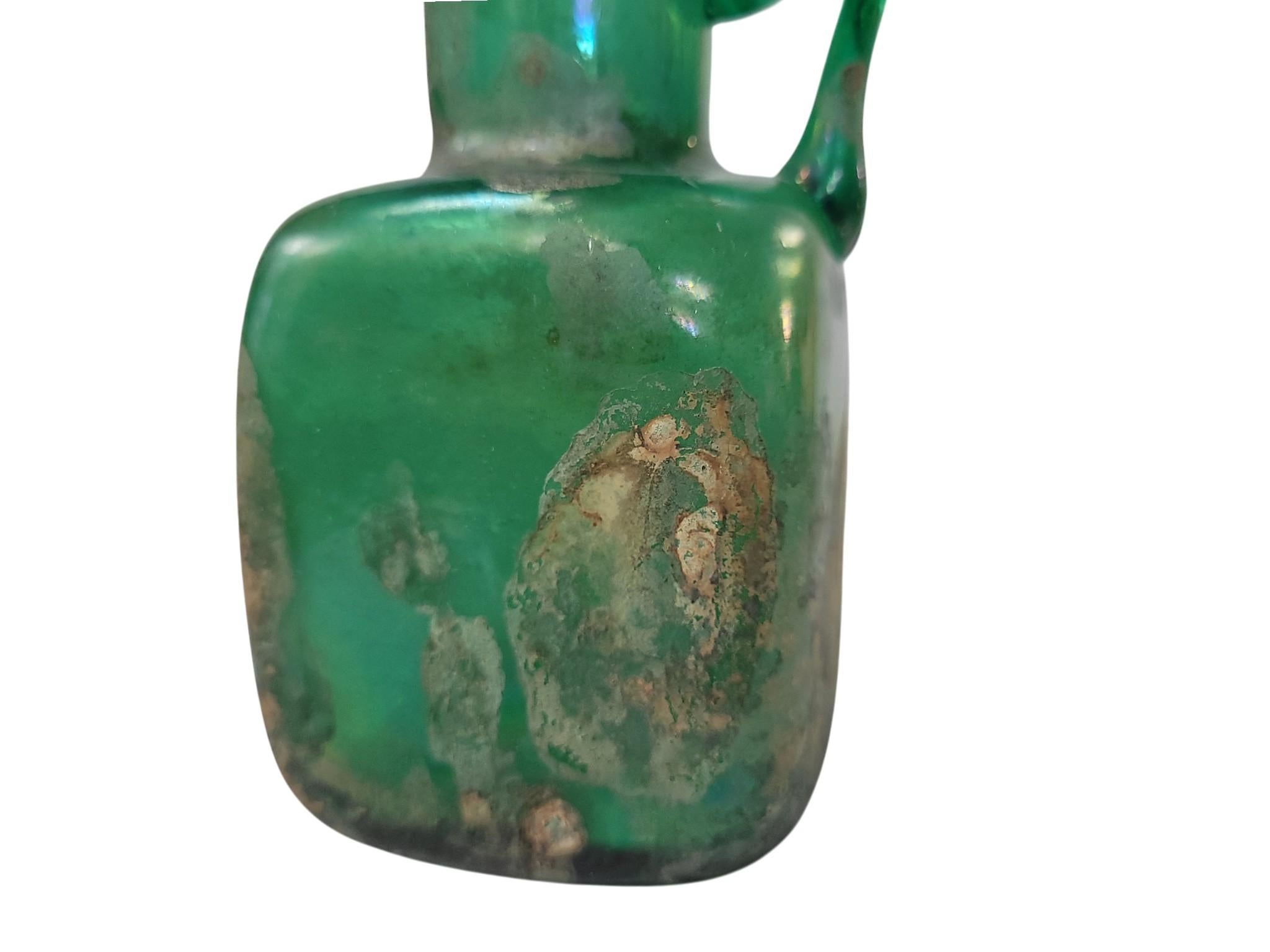 Ancient Roman or Early Islamic Glass Flask, , 1st–7th Century AD For Sale 11