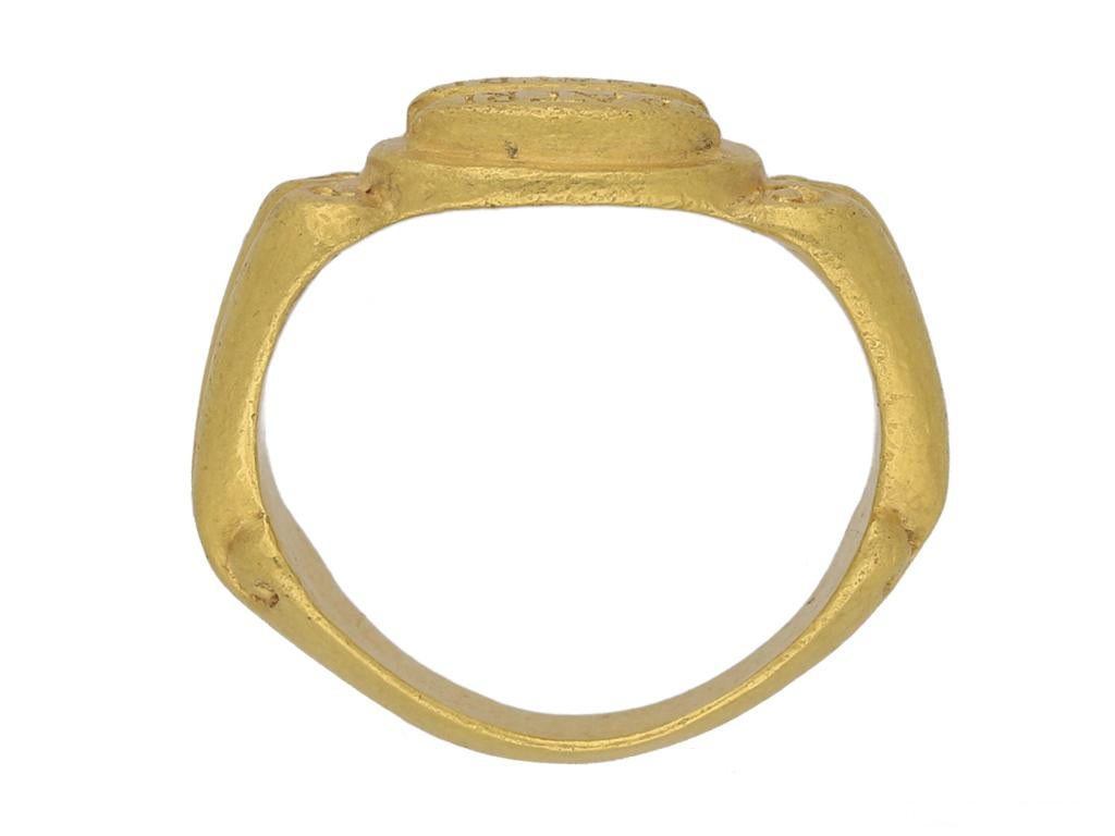Antiker römischer 'Patri Matri' Goldring, ca. 3. Jahrhundert ADS im Zustand „Gut“ in London, GB