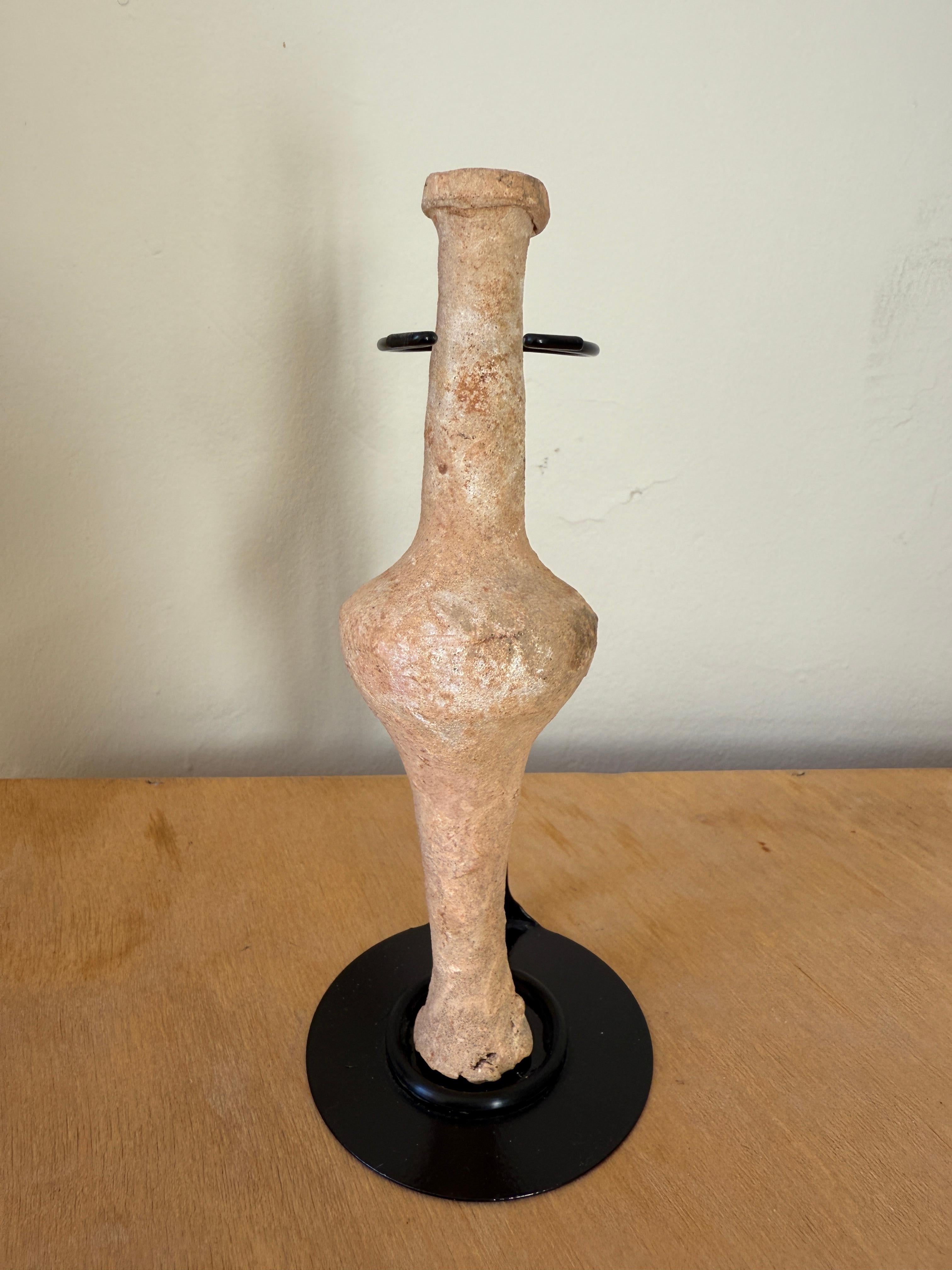 Italian Hellenistic pottery vial from Israel, circa 3rd-1st century BC For Sale