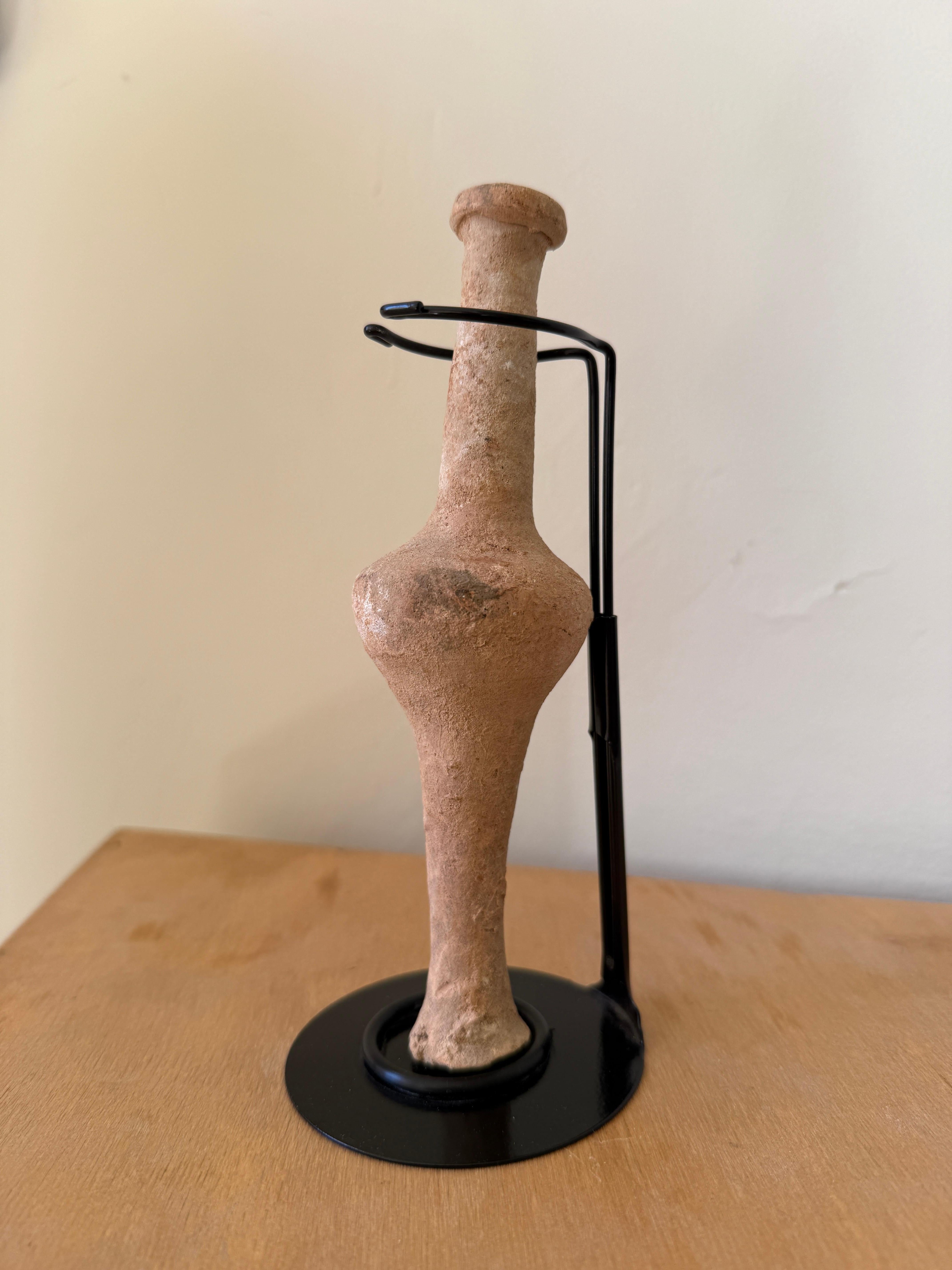 18th Century and Earlier Hellenistic pottery vial from Israel, circa 3rd-1st century BC For Sale