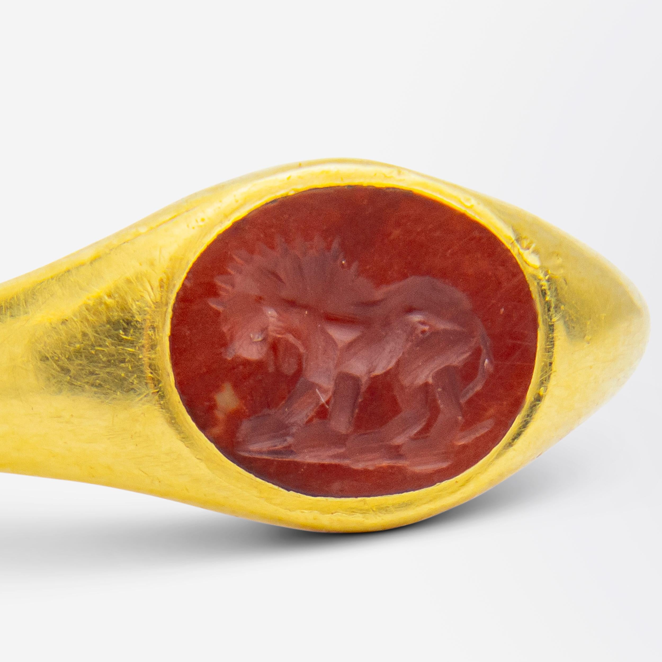 Ancient Roman Ring with Jasper Intaglio 1