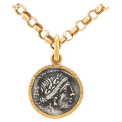 Ancient Roman Silver Coin Pendant