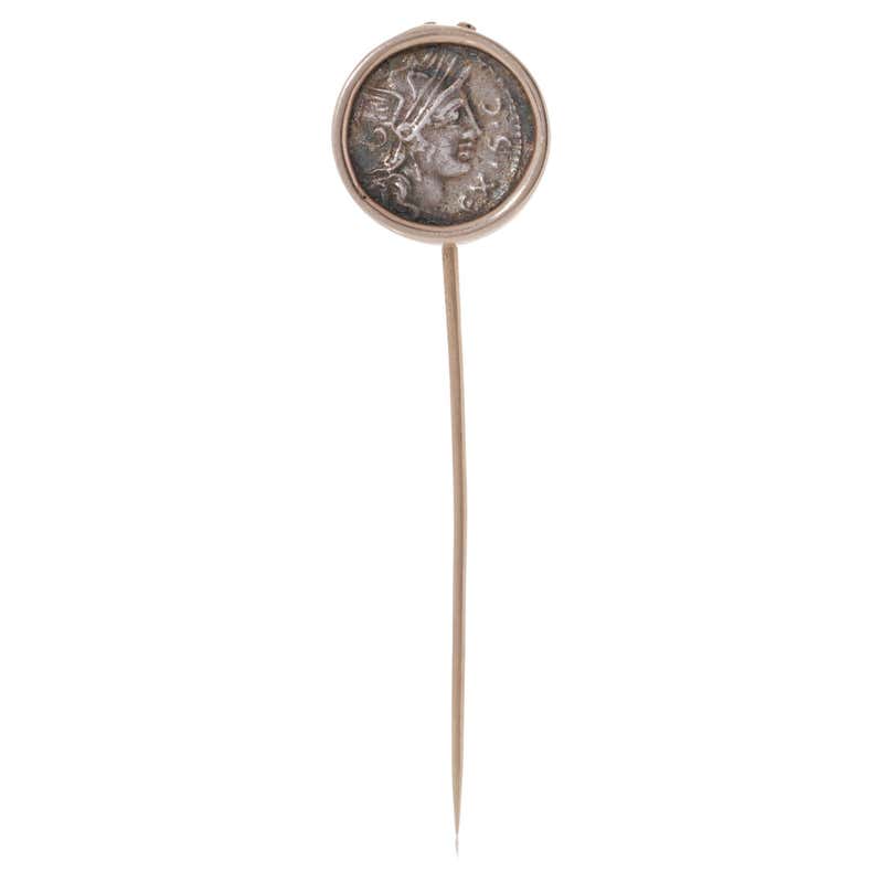 Alexander the Great Roman Coin Gold Flexible Bar Pin For Sale at ...
