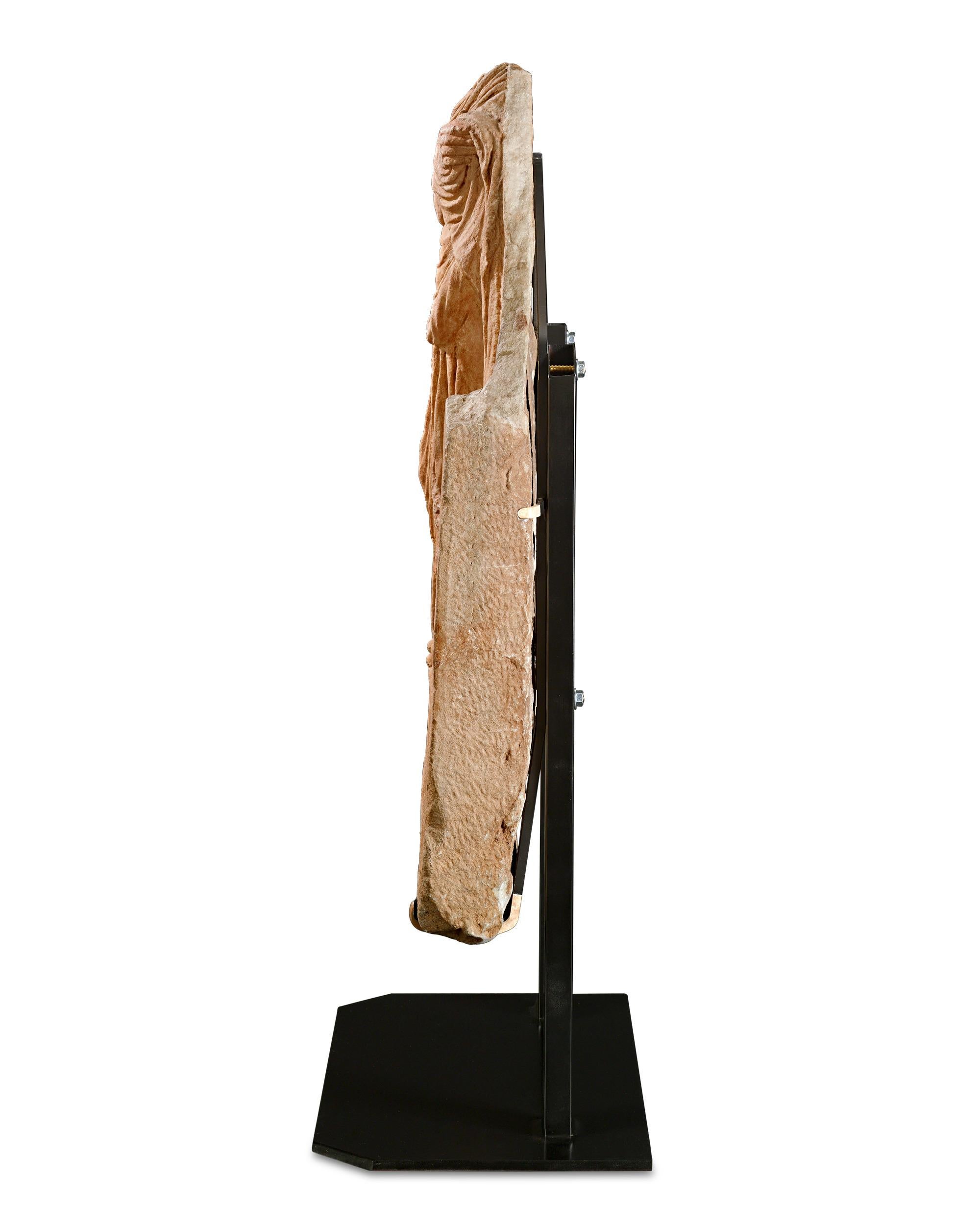 Greco Roman Ancient Roman Stele Relief Fragment For Sale