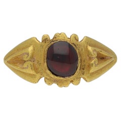 Ancient Roman Syrian Garnet Signet Ring, circa 3rd Century AD