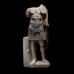 Ancient Roman, Toracata statue of Emperor in marble