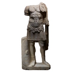 Ancient Roman, Toracata statue of Emperor in marble