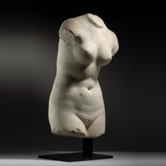 Ancient Roman Torso of Venus Pudica in marble