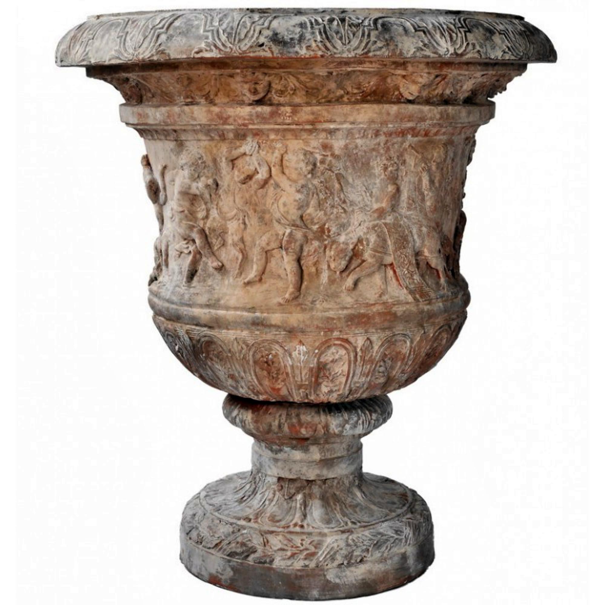 Italian Ancient Roman Vase of the Baccanale (Louvre Collection) End 19th Century / 20th  For Sale