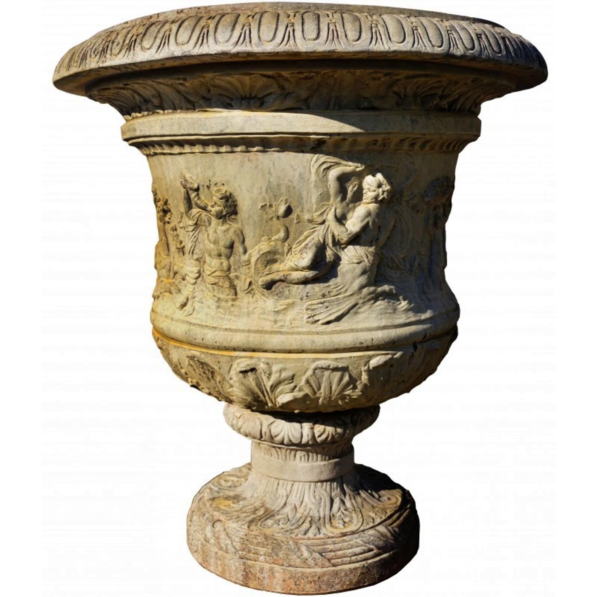 Ancient Roman Vase of the Baccanale (Louvre Collection) End 19th Century / 20th  In Good Condition For Sale In Madrid, ES